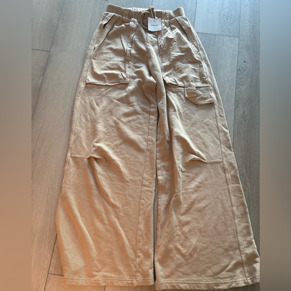 Tan Cargo Pants with Relaxed Fit - Picture 1 of 2